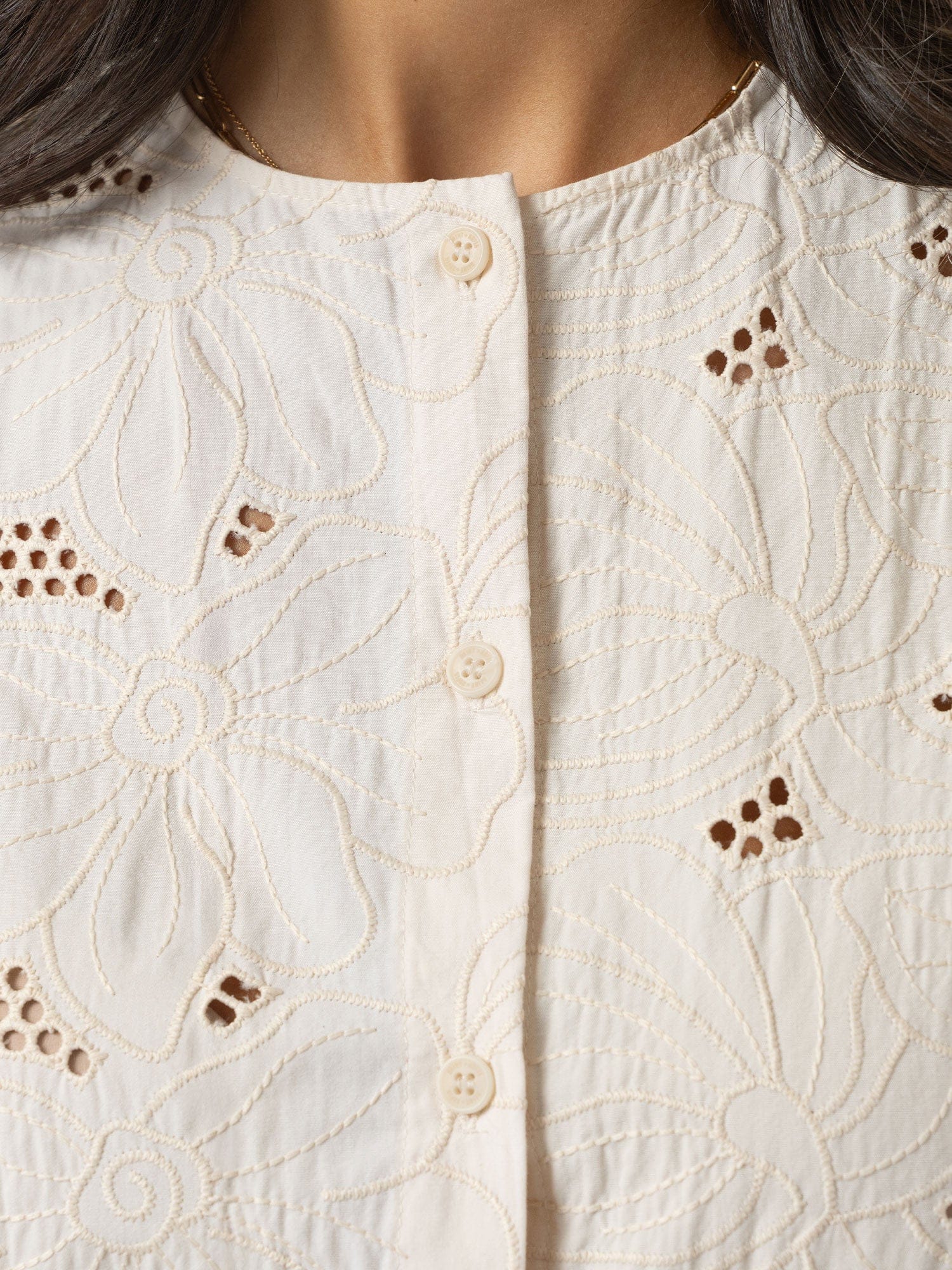 Tabitha Blouse - Cream Floral - Women's Blouses | Saint + Sofia® USA