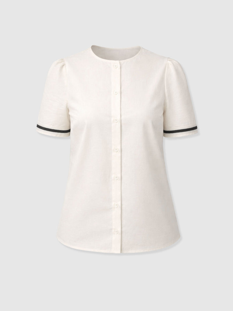 Tabitha Blouse - Cream - Women's Blouses | Saint + Sofia® USA