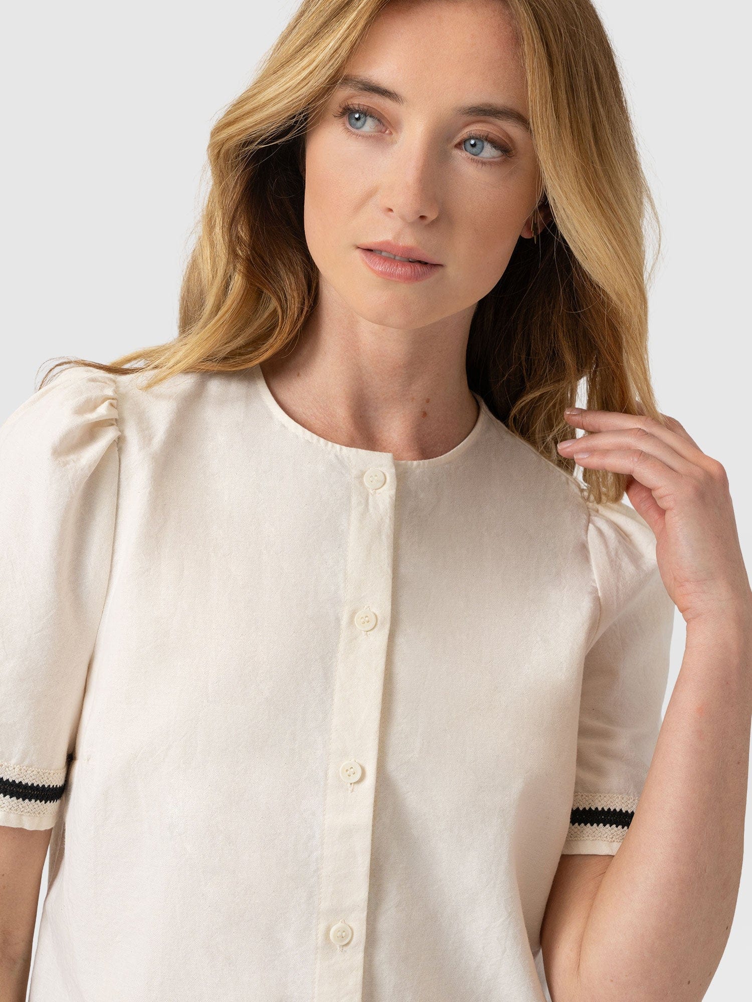 Tabitha Blouse - Cream - Women's Blouses | Saint + Sofia® USA