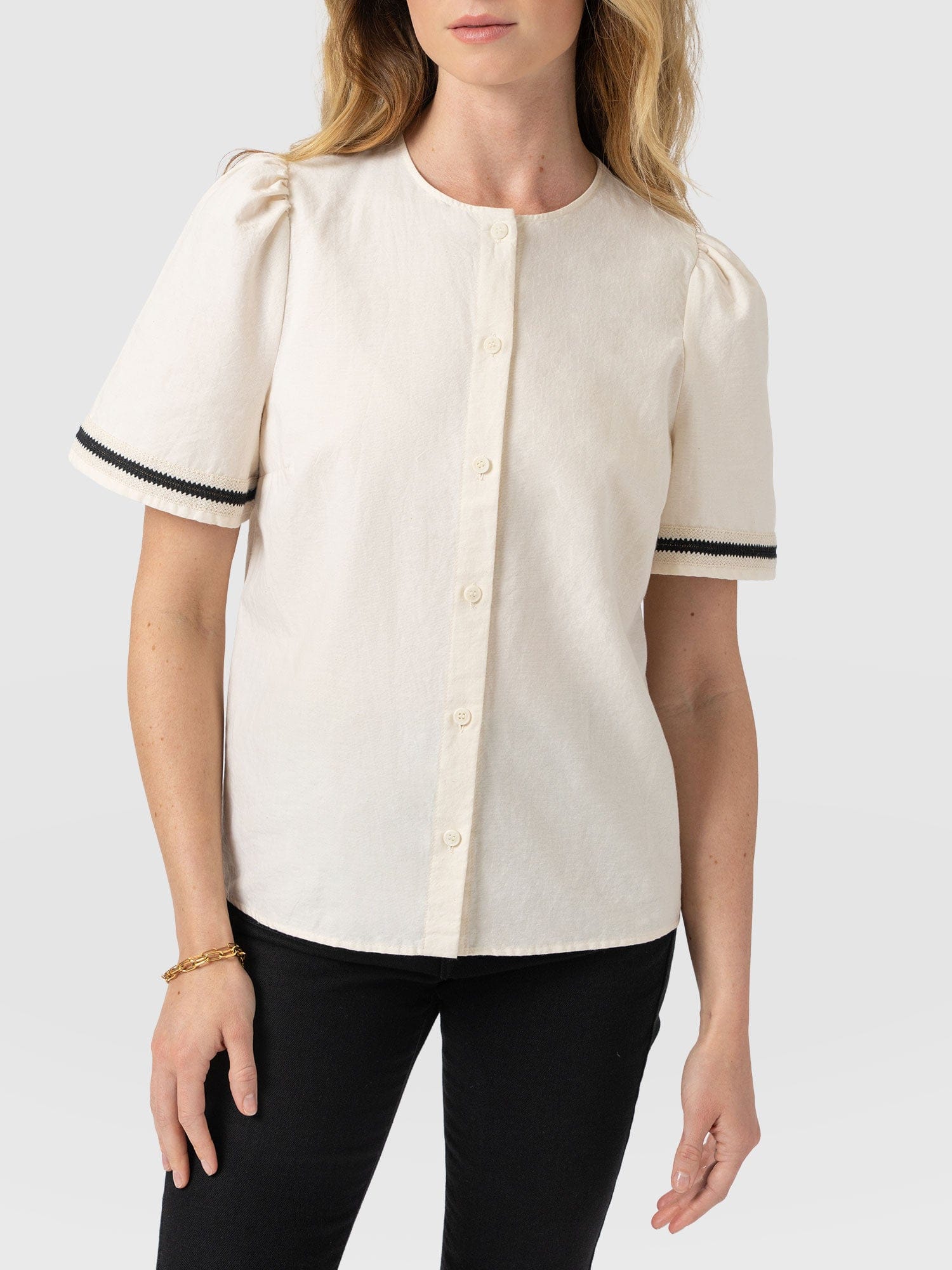 Tabitha Blouse - Cream - Women's Blouses | Saint + Sofia® USA