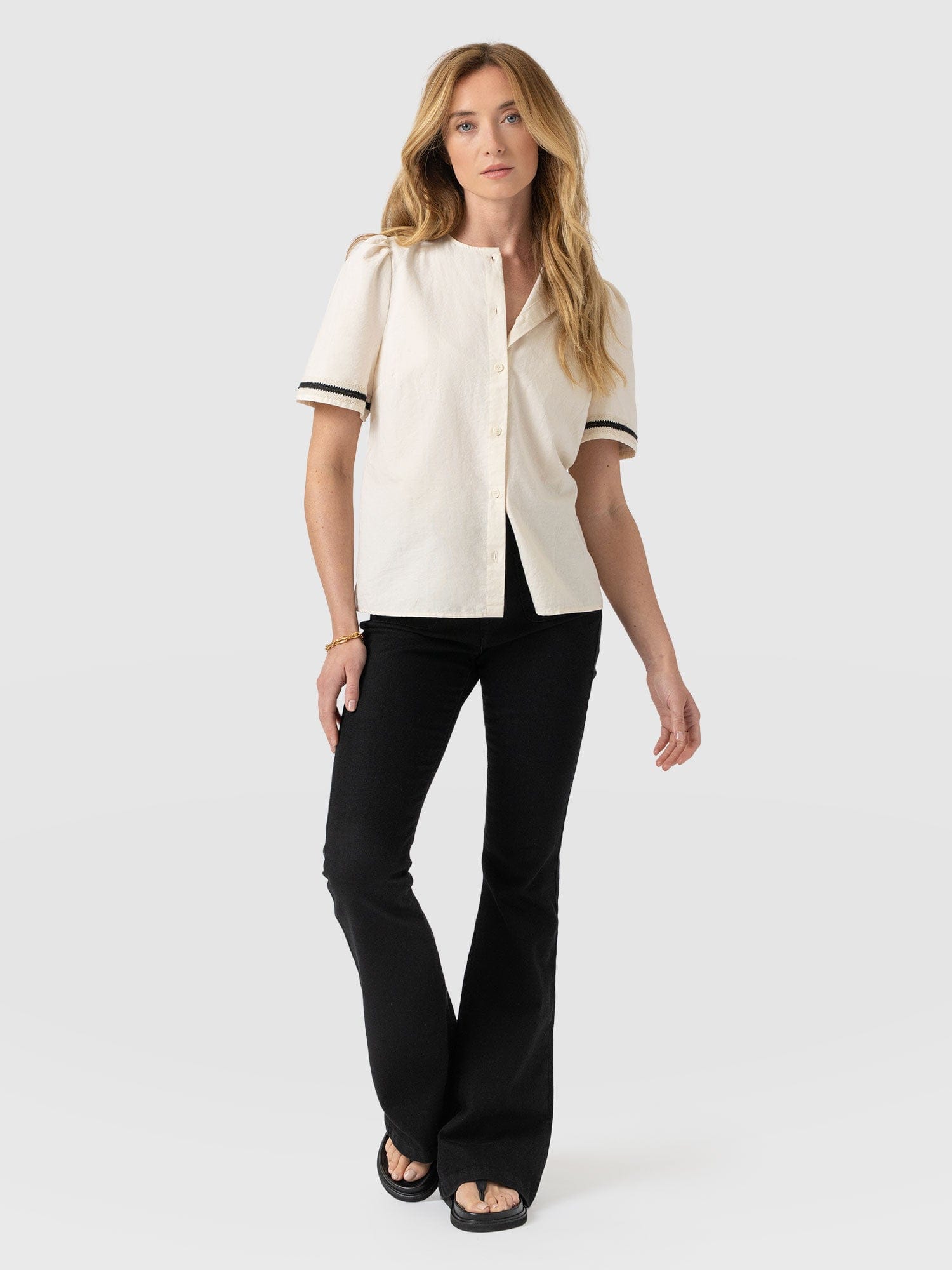Tabitha Blouse - Cream - Women's Blouses | Saint + Sofia® USA