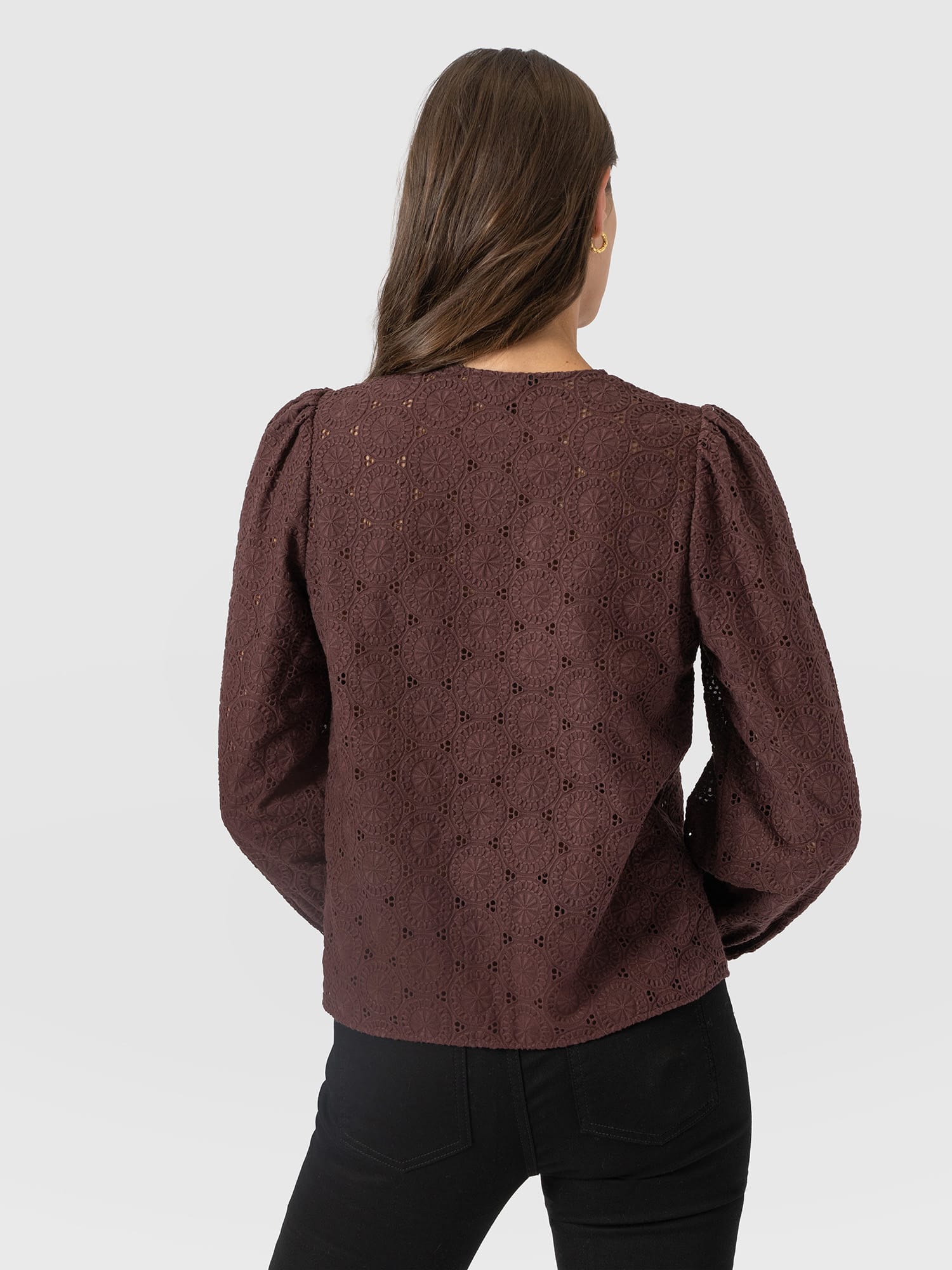 Tabitha Blouse - Maroon - Women's Blouses | Saint and Sofia® USA