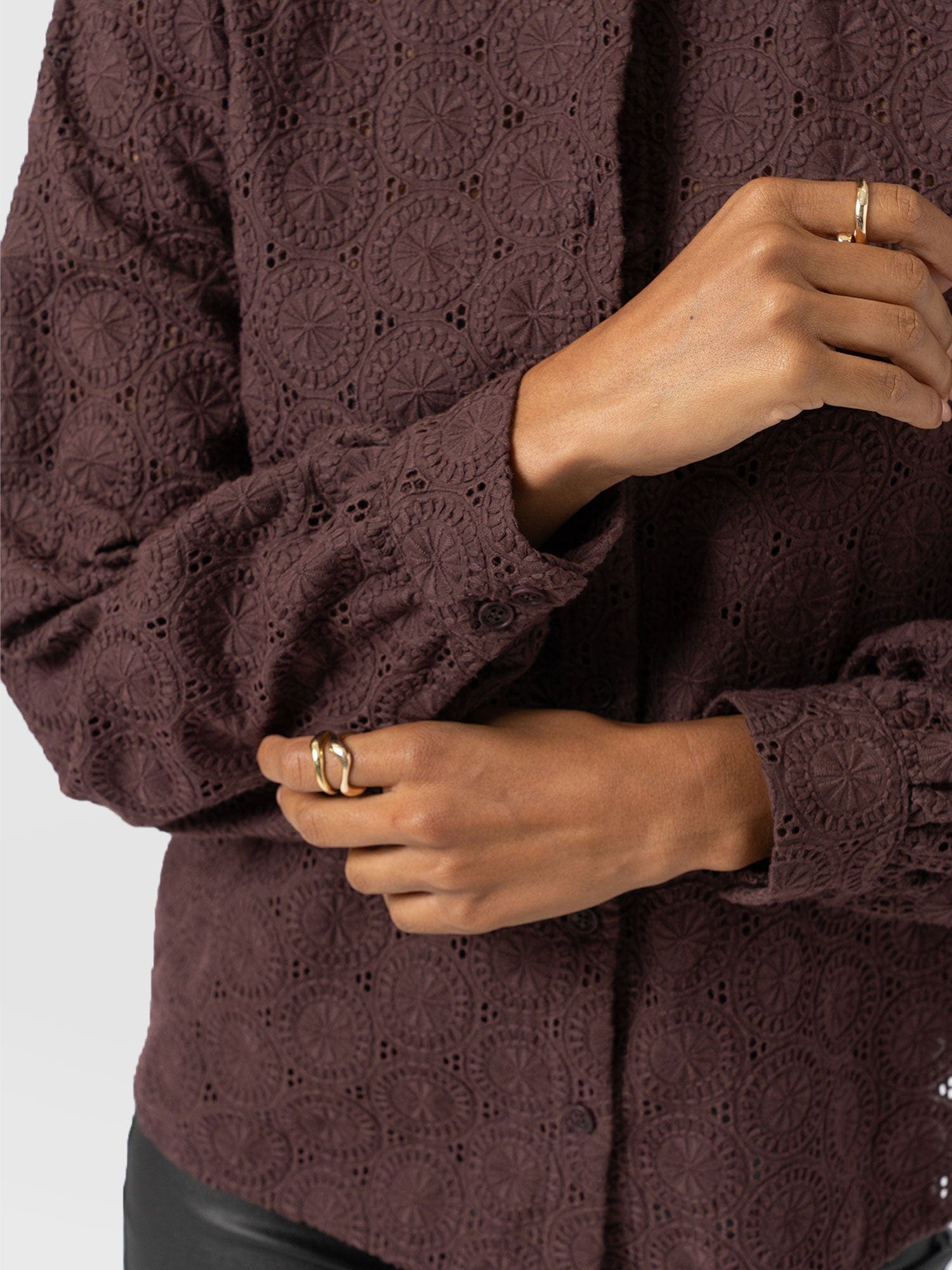 Tabitha Blouse - Maroon - Women's Blouses | Saint + Sofia® USA