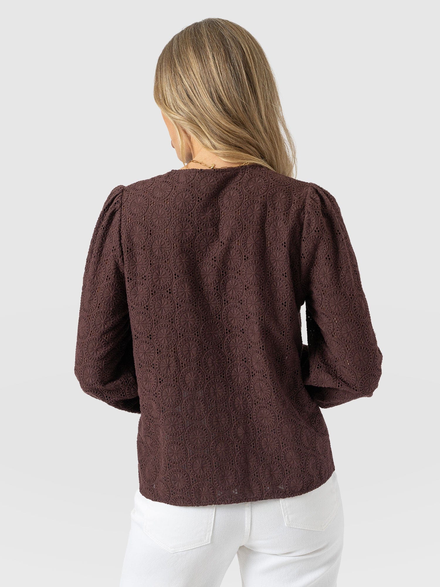 Tabitha Blouse - Maroon - Women's Blouses | Saint + Sofia® USA