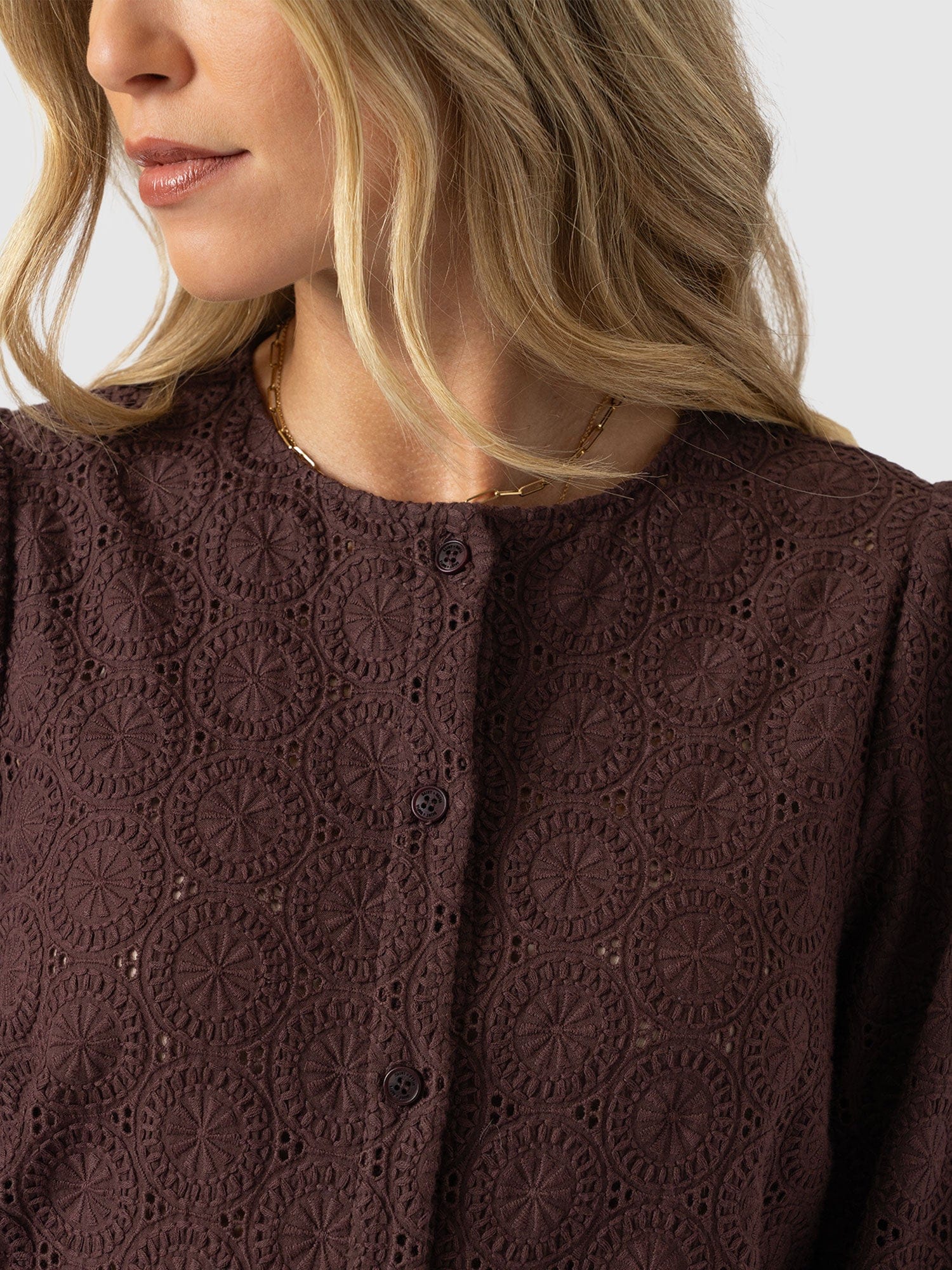 Tabitha Blouse - Maroon - Women's Blouses | Saint + Sofia® USA