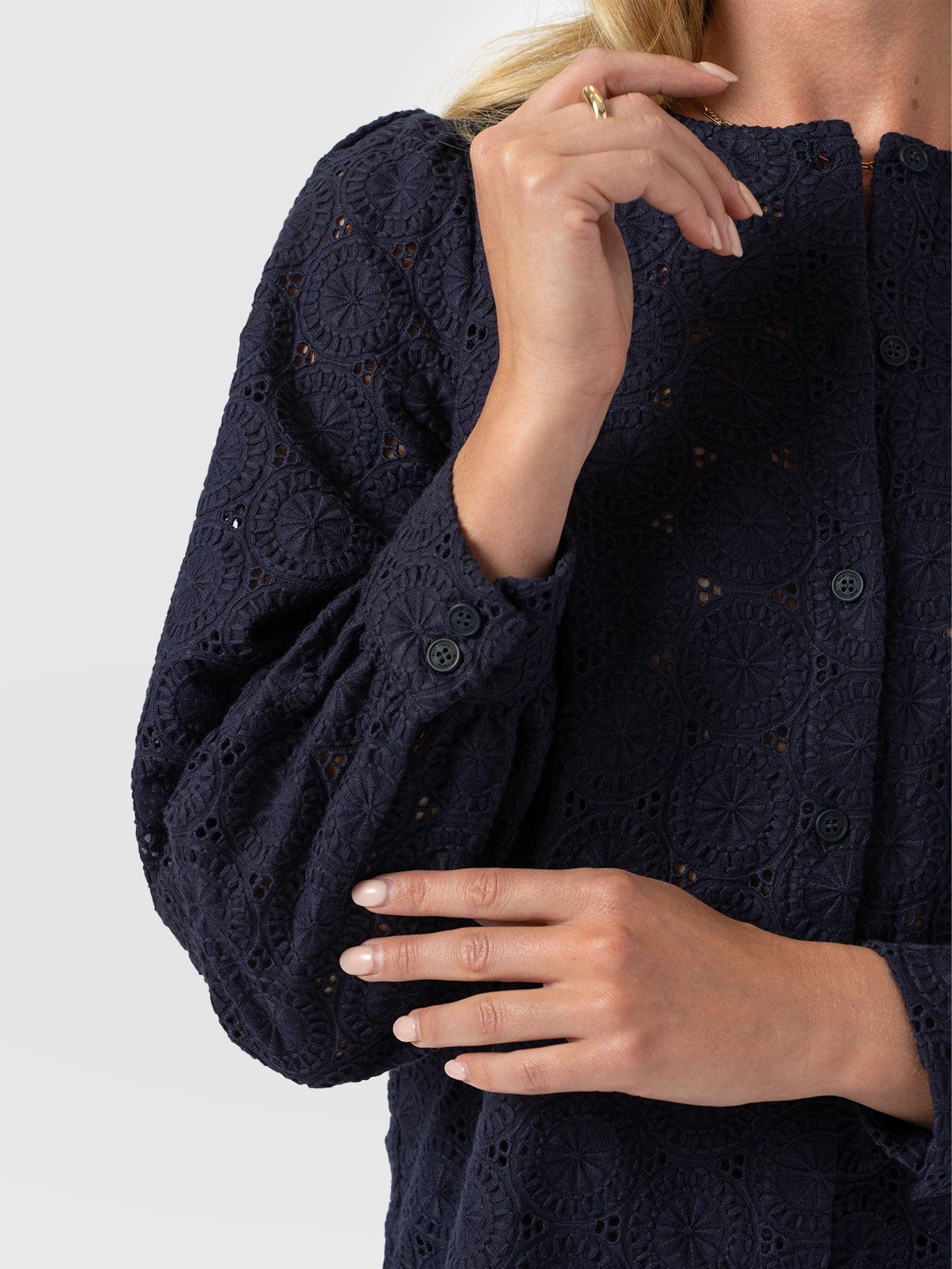 Tabitha Blouse - Navy - Women's Blouses | Saint + Sofia® USA