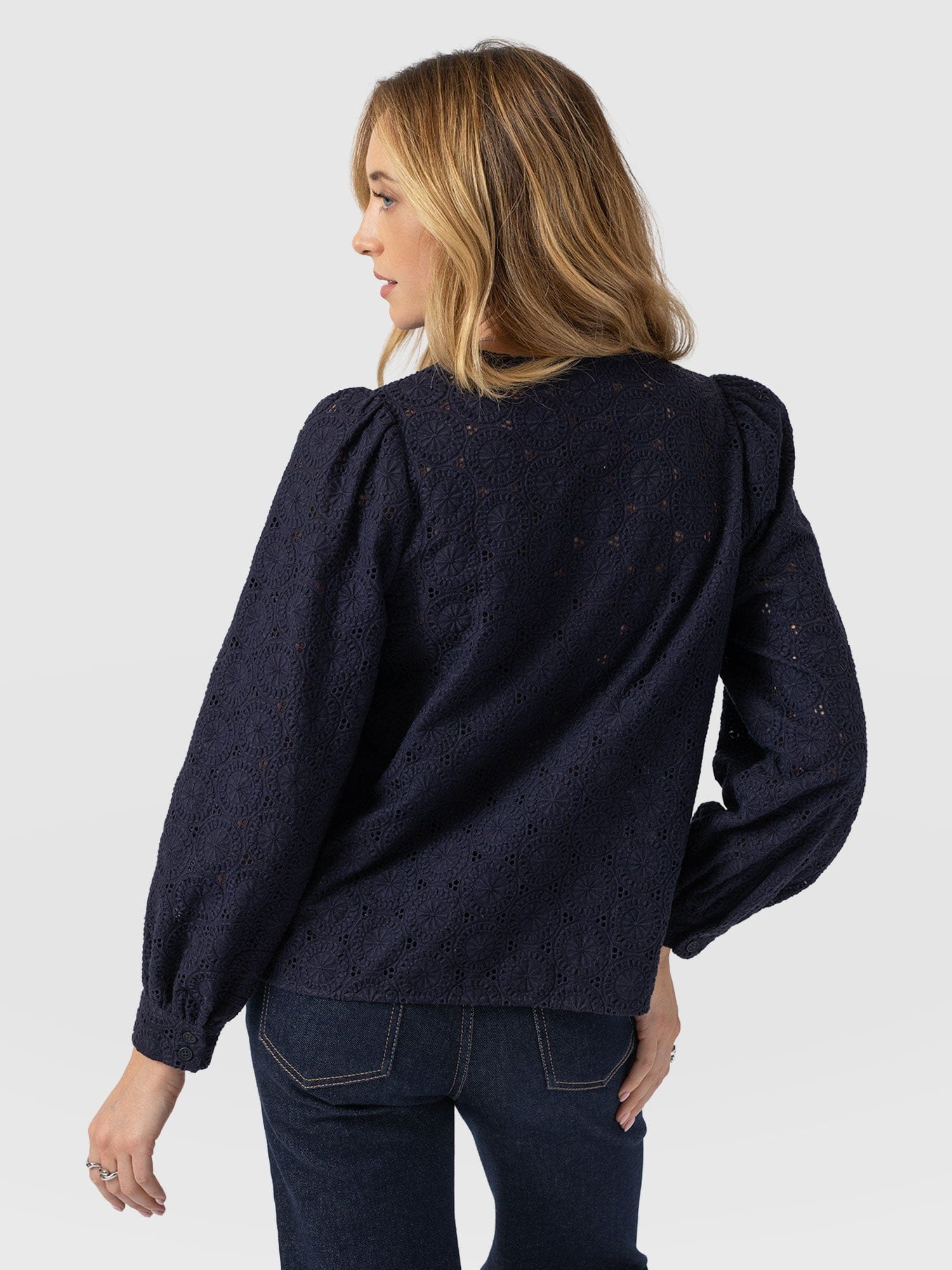 Tabitha Blouse - Navy - Women's Blouses | Saint + Sofia® USA