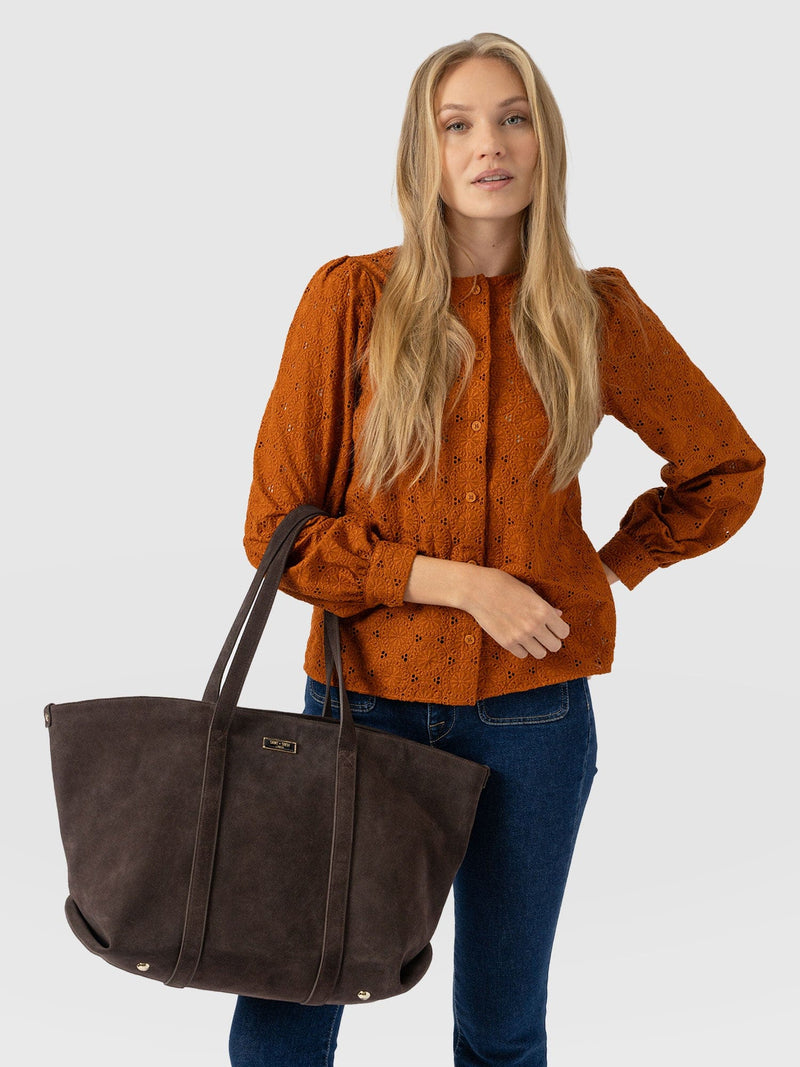 Tabitha Blouse Tan - Women's Blouses | Saint + Sofia® US