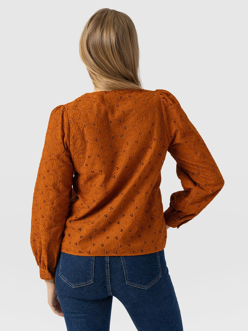 Tabitha Blouse Tan - Women's Blouses | Saint + Sofia® US