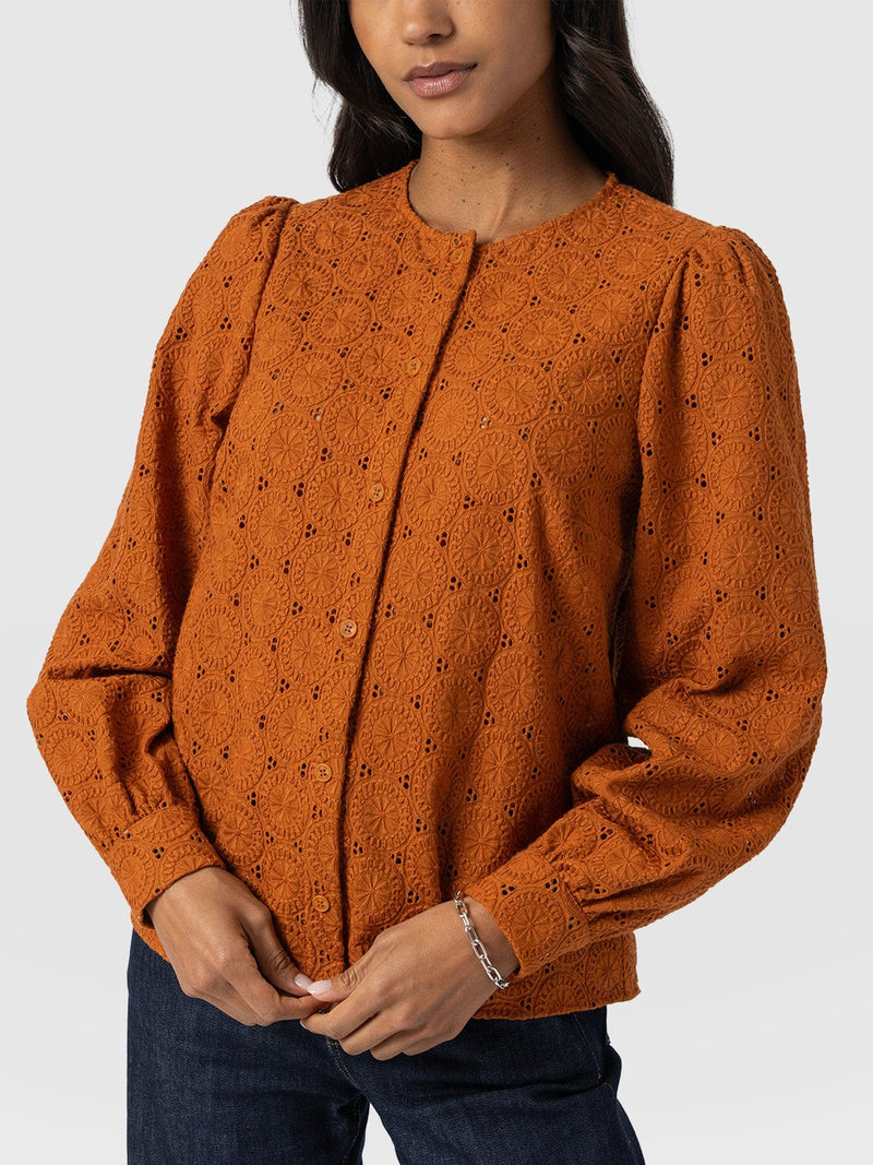 Tabitha Blouse Tan - Women's Blouses | Saint + Sofia® US