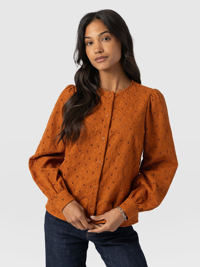 Tabitha Blouse Tan - Women's Blouses | Saint + Sofia® US