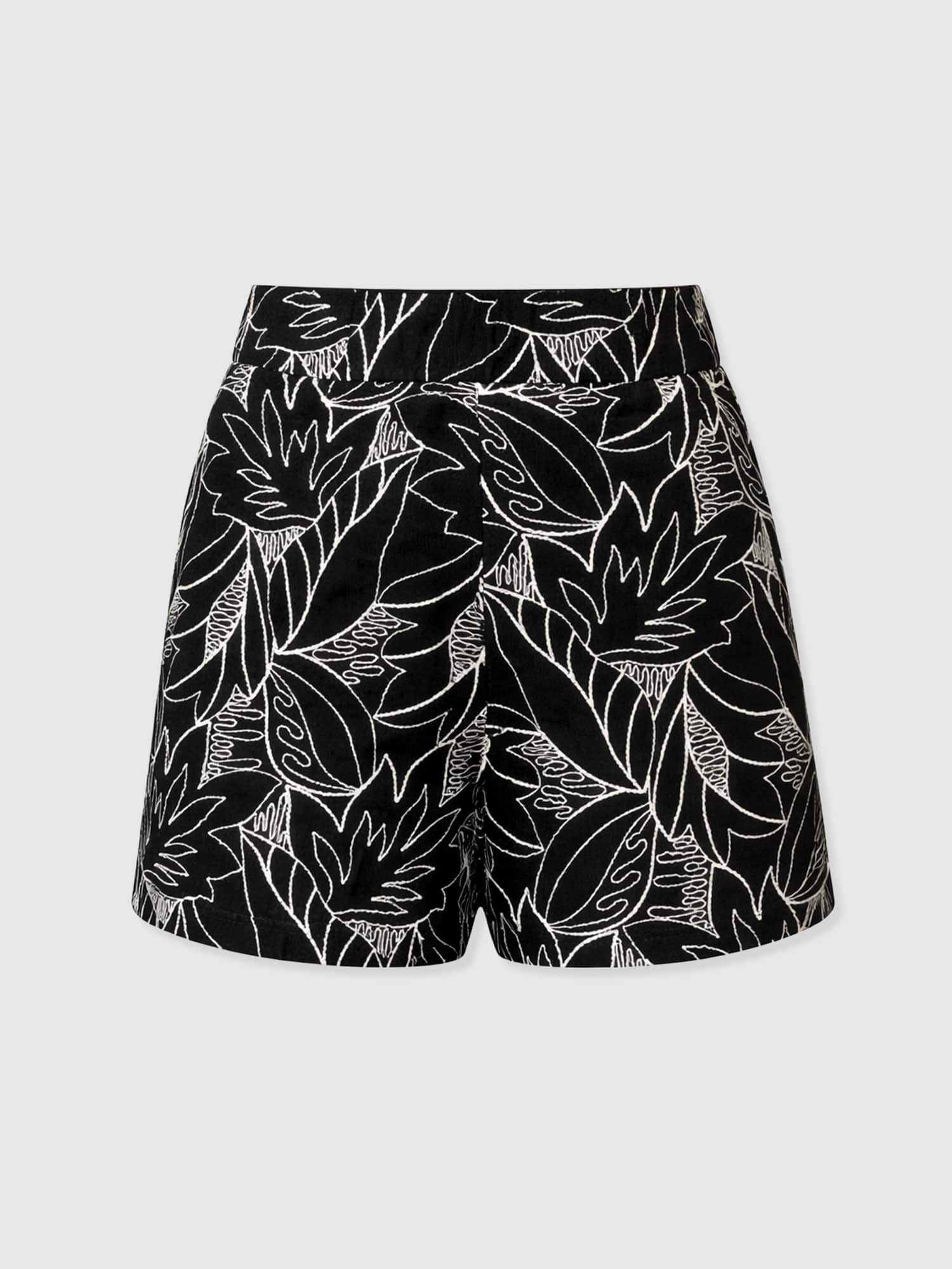 Tabitha Short - Black Embroidered - Women's Shorts | Saint + Sofia® USA