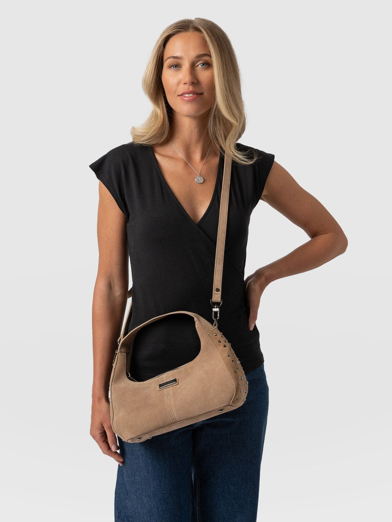 Taylor Hobo Handbag Taupe - Women's Bags | Saint + Sofia® USA