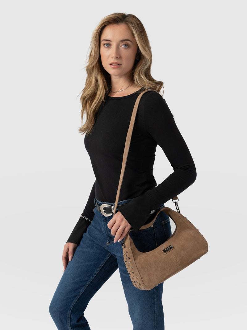 Taylor Hobo Handbag Taupe - Women's Bags | Saint + Sofia® USA