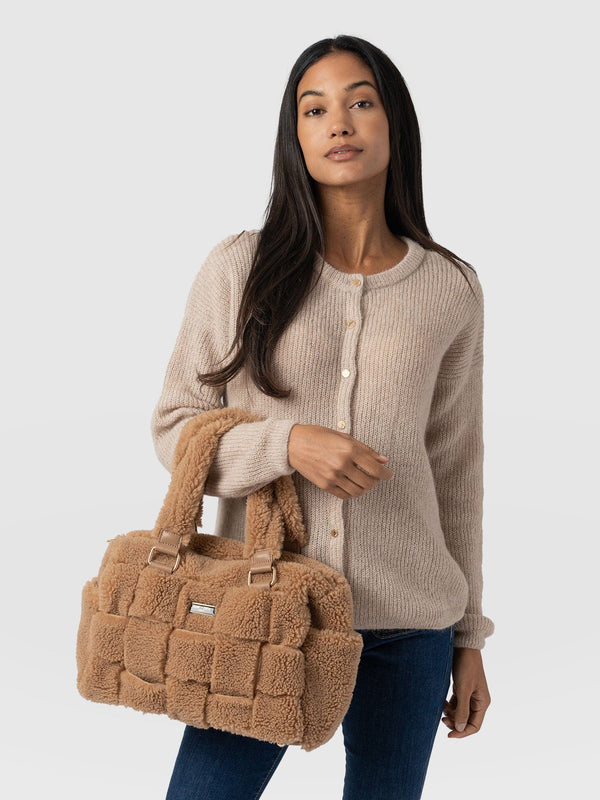 Teddy Woven Duffle Bag Caramel - Women's Bags | Saint + Sofia® US