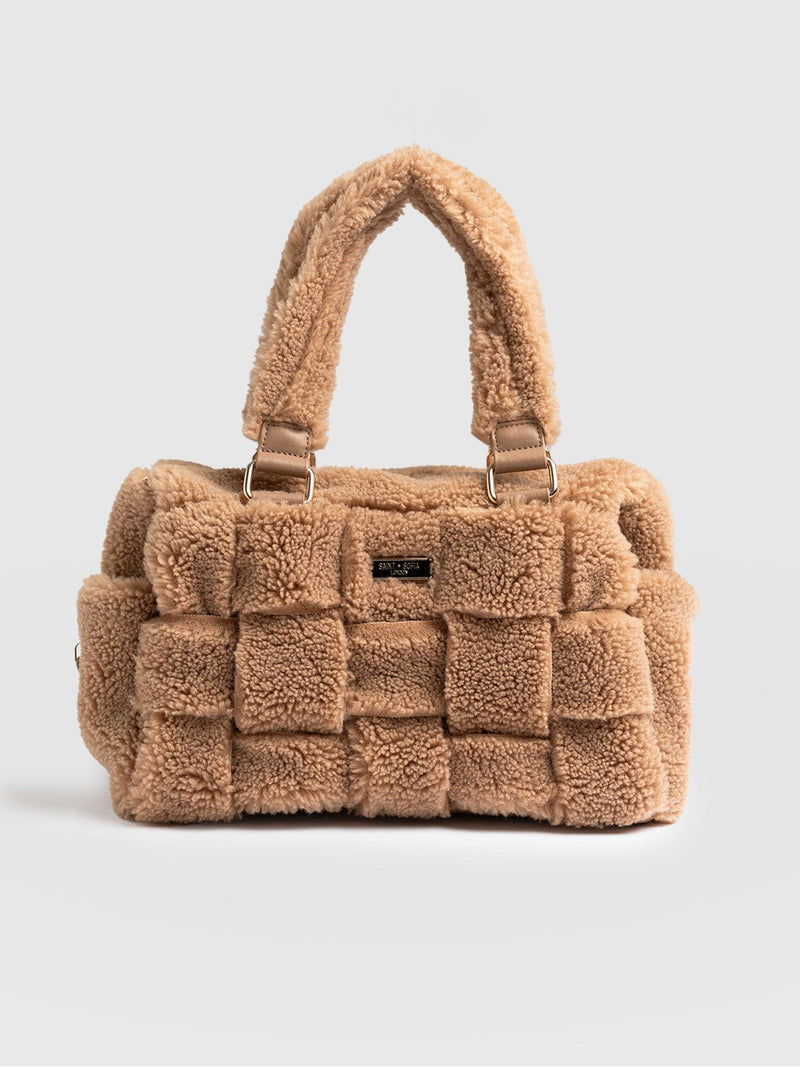 Teddy Woven Duffle Bag Caramel - Women's Bags | Saint + Sofia® US