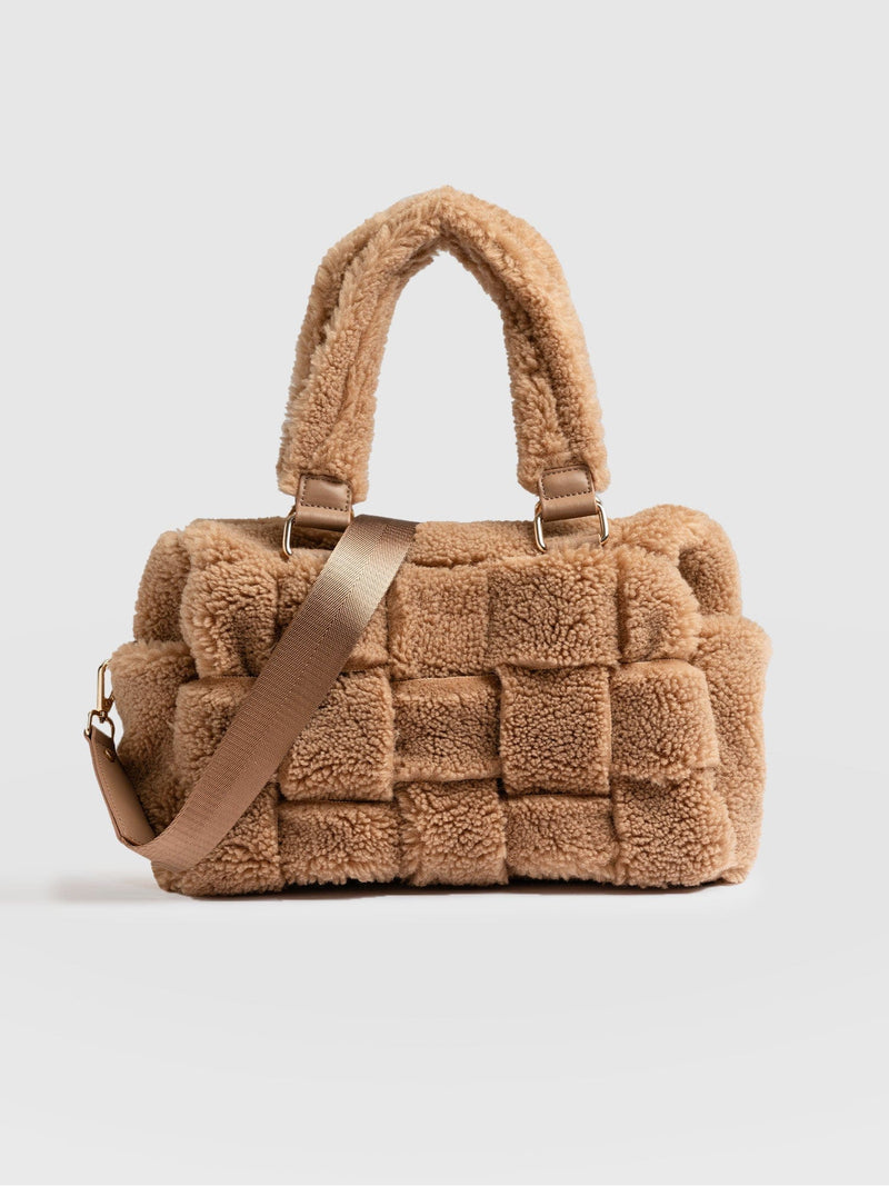 Teddy Woven Duffle Bag Caramel - Women's Bags | Saint + Sofia® US