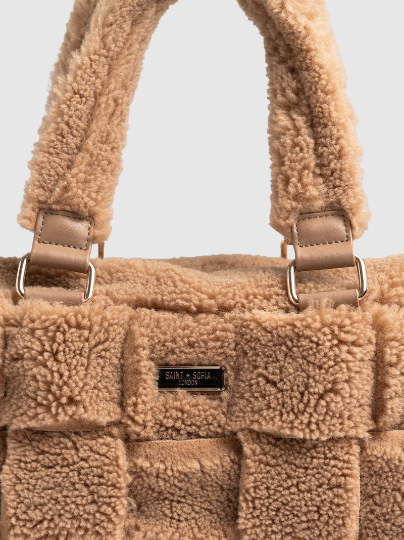 Teddy Woven Duffle Bag Caramel - Women's Bags | Saint + Sofia® US