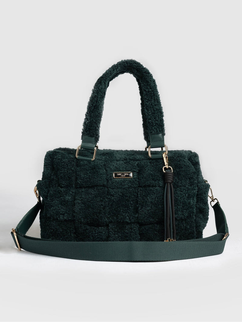 Teddy Woven Duffle Bag Green - Women's Bags | Saint + Sofia® USA