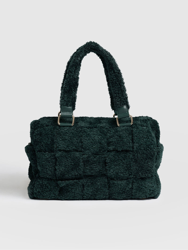 Teddy Woven Duffle Bag Green - Women's Bags | Saint + Sofia® USA