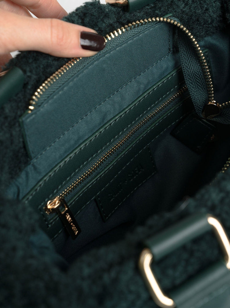 Teddy Woven Mini Penny Tote Bag Green - Women's Bags | Saint + Sofia® USA