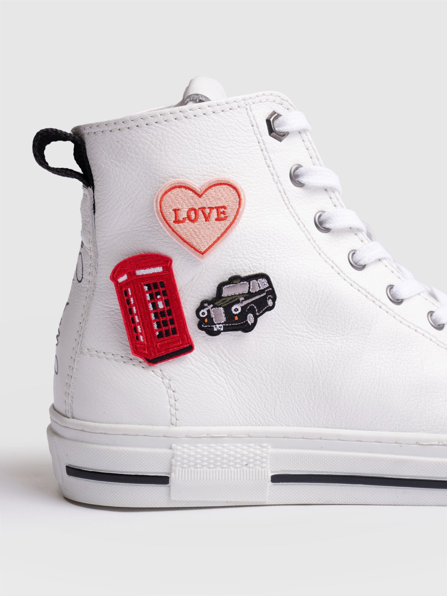 Telephone Box Sticker Badge - Red - Women's Accessories | Saint + Sofia® USA