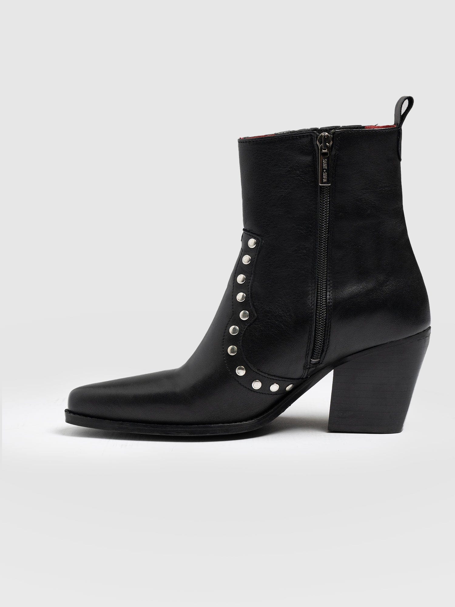 Texas Studded Boot Black - Women's Leather Boots | Saint + Sofia® USA