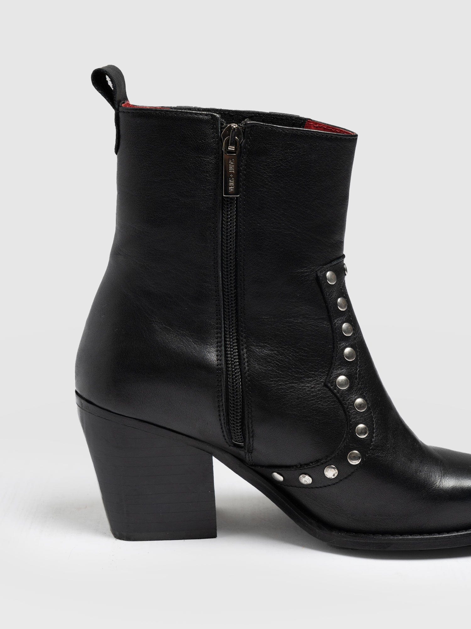Texas Studded Boot Black - Women's Leather Boots | Saint + Sofia® USA