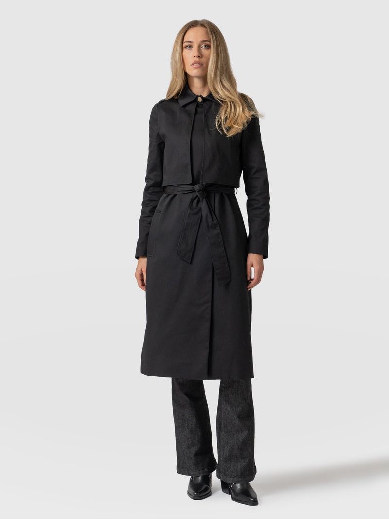 Trench Coat Black - Women's Overcoats | Saint + Sofia® USA