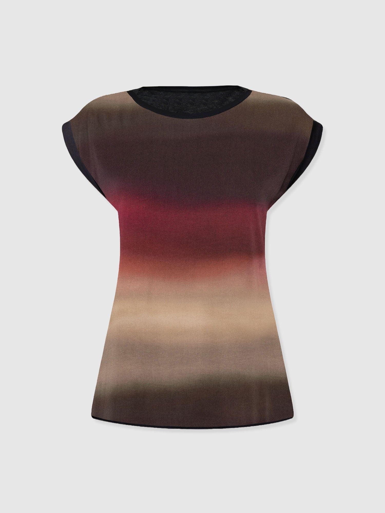 Turn Up Contrast Tee - Purple Gradient - Women's T-shirts | Saint and Sofia® USA