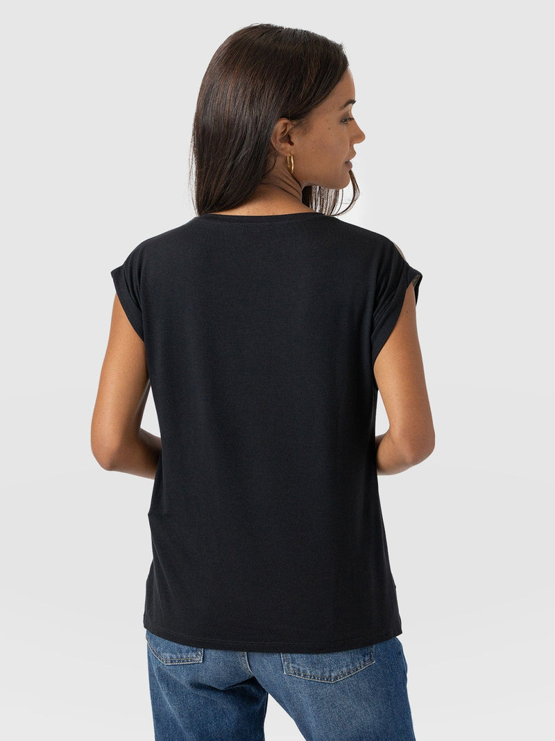 Turn Up Contrast Tee - Purple Gradient - Women's T-shirts | Saint + Sofia® USA