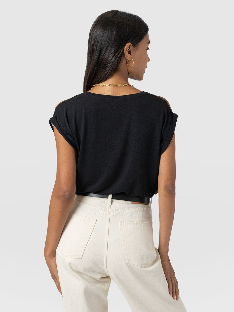 Turn Up Contrast Tee - Yellow Gradient - Women's T-shirts | Saint + Sofia® USA