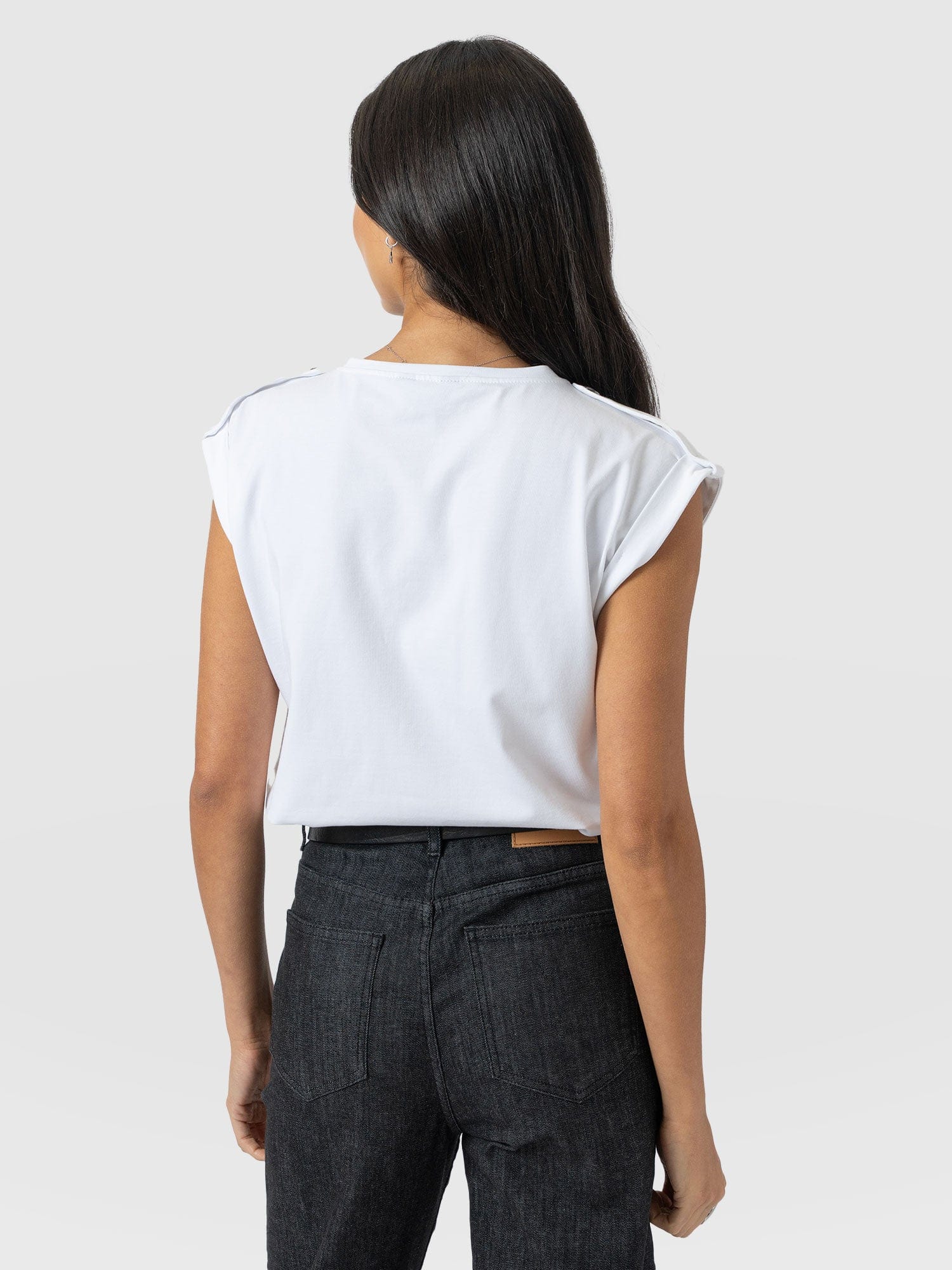 Turn Up Tee - White - Black Lightning Bolt - Women's T-shirts | Saint + Sofia? USA