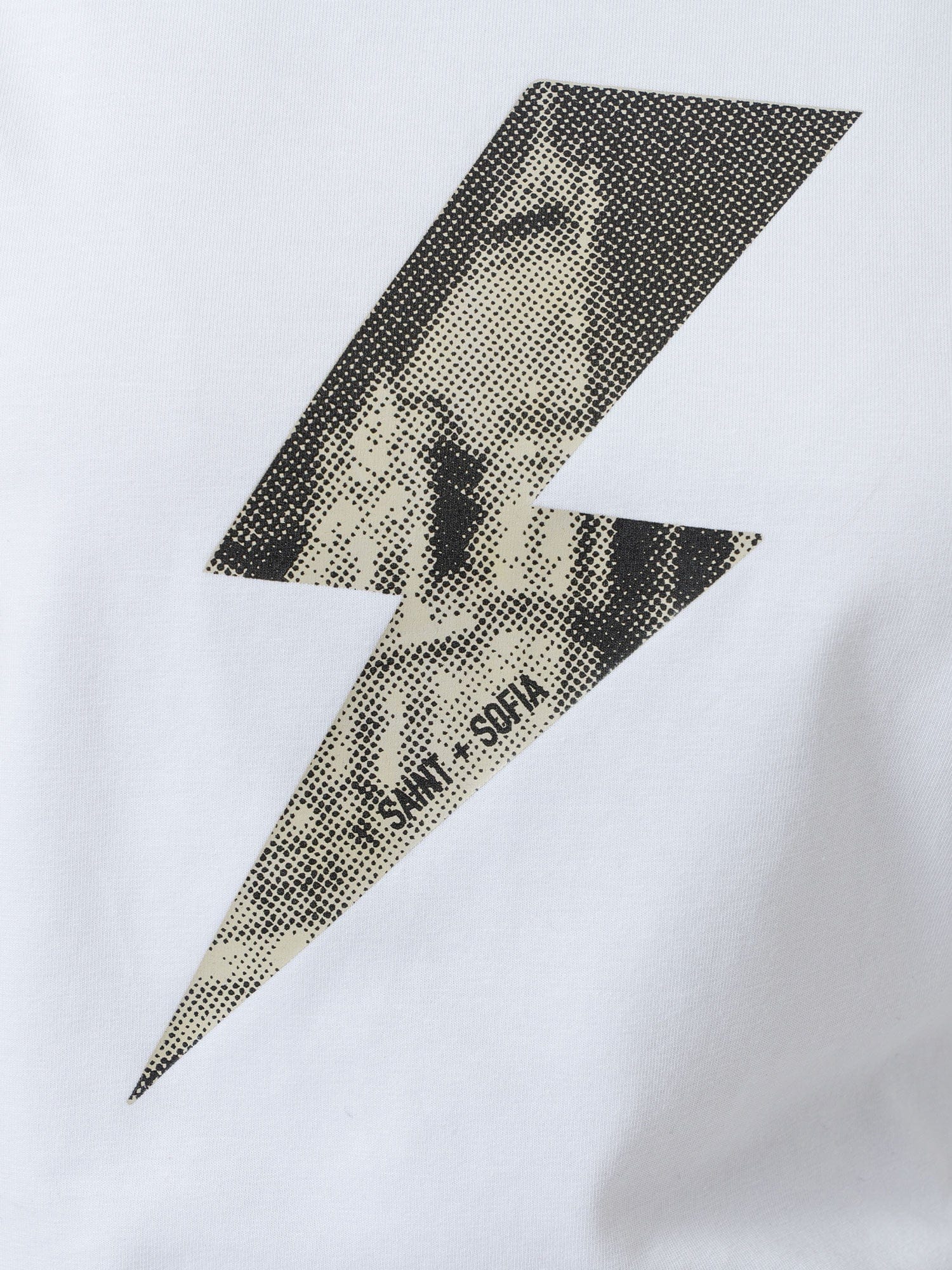 Turn Up Tee - White - Black Lightning Bolt - Women's T-shirts | Saint + Sofia? USA