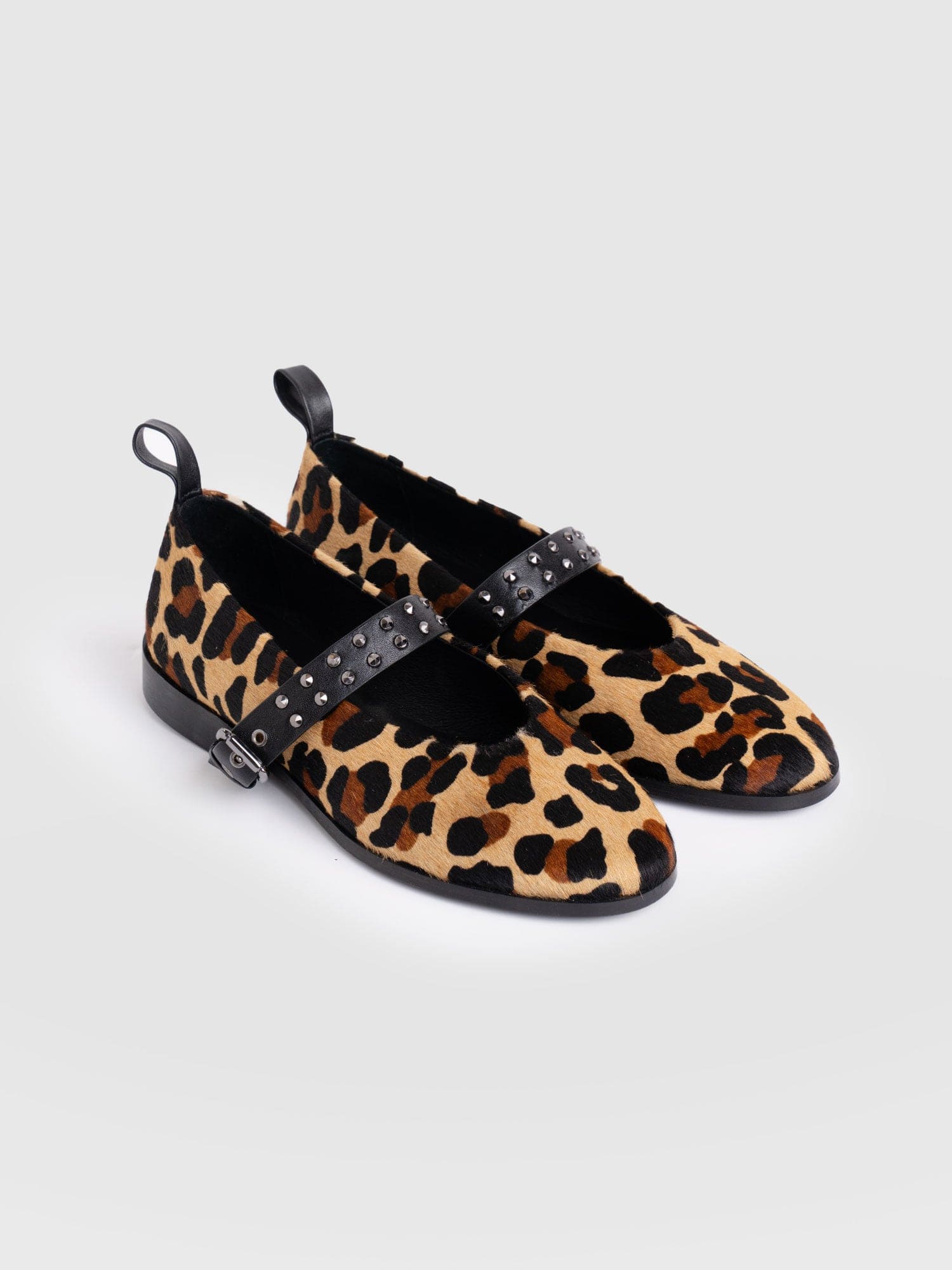 Vega Studded Ballerina Flats - Leopard - Women's Shoes | Saint + Sofia? USA