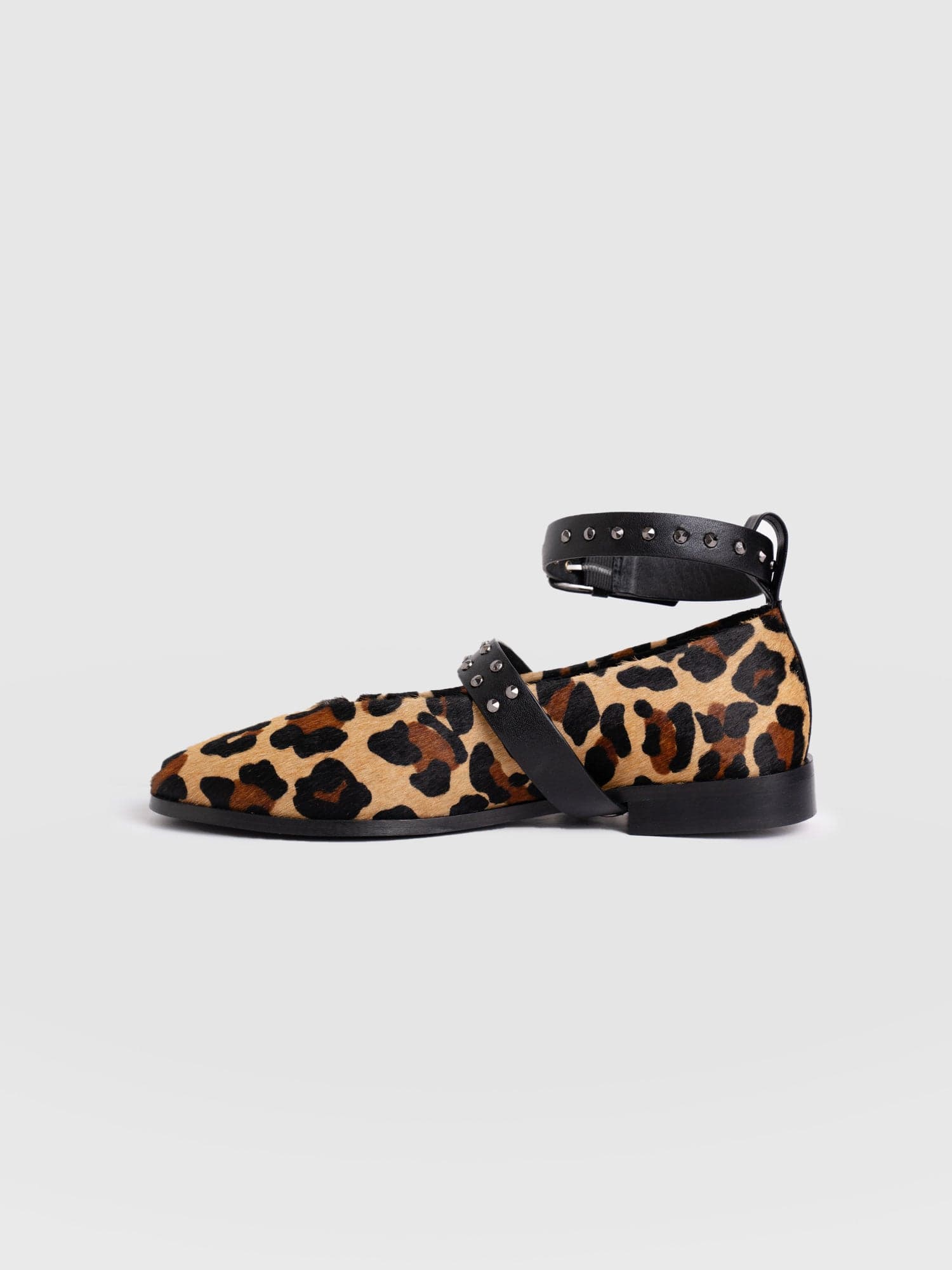 Vega Studded Ballerina Flats - Leopard - Women's Shoes | Saint + Sofia? USA