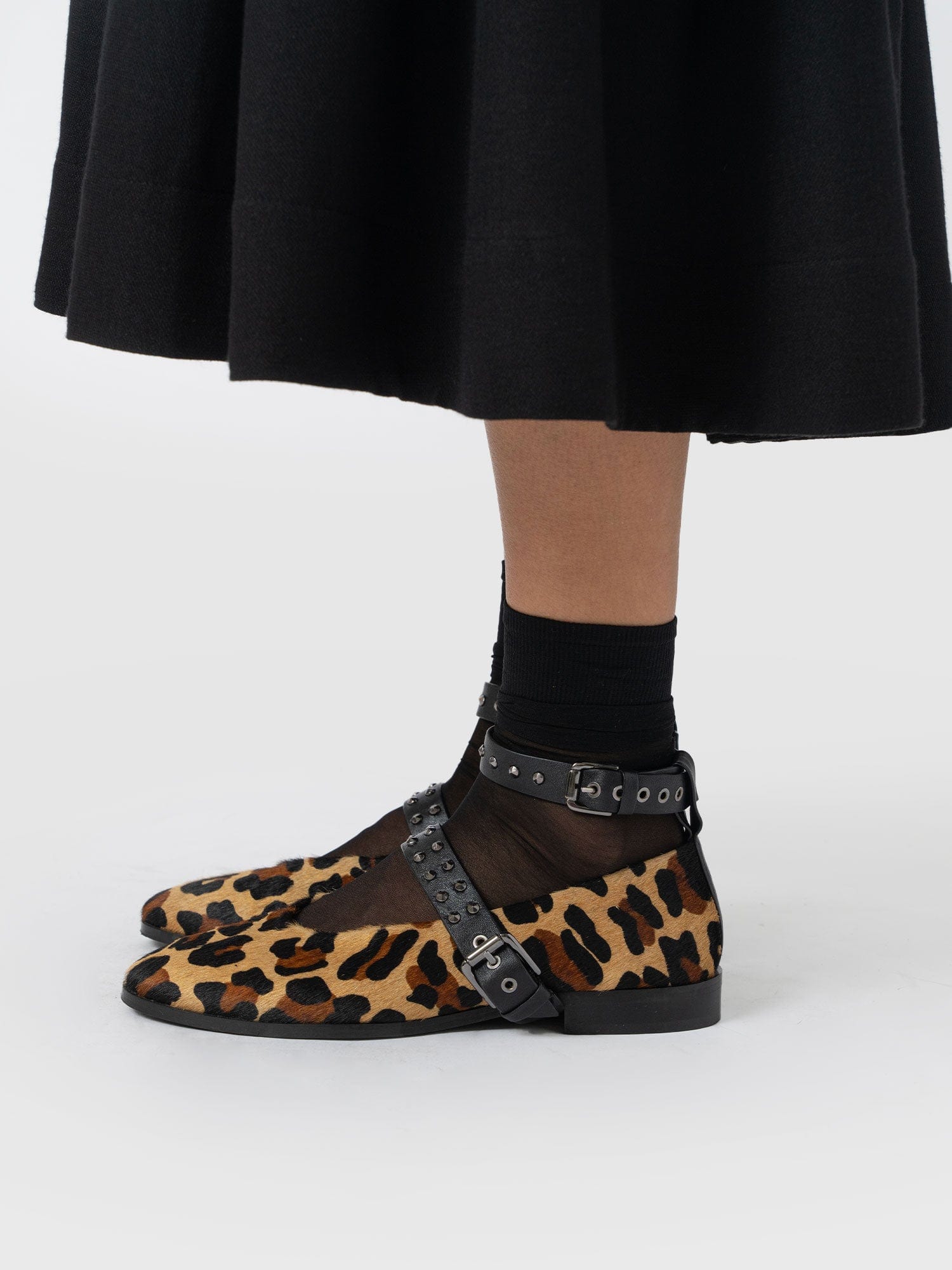 Vega Studded Ballerina Flats - Leopard - Women's Shoes | Saint + Sofia? USA