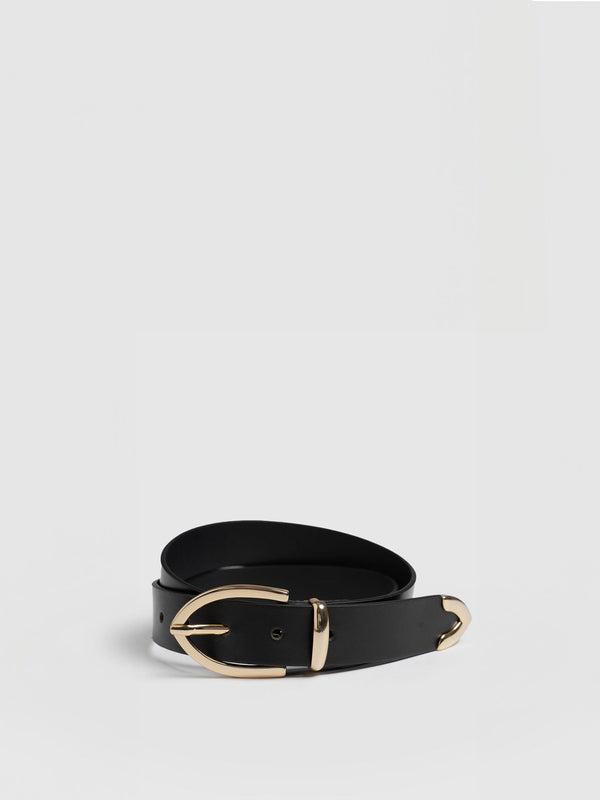 Victory Belt Black - Leather Belts | Saint + Sofia® USA