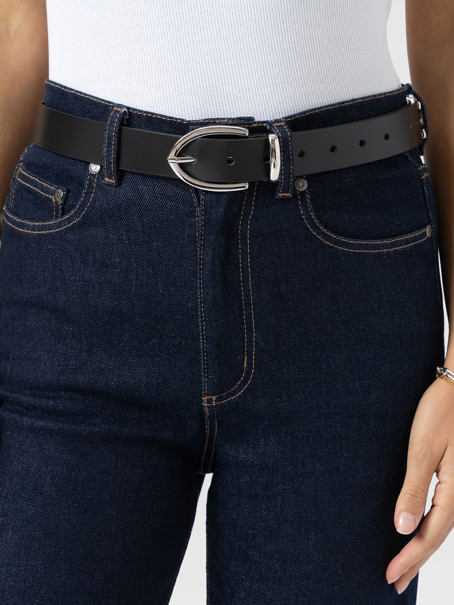 Victory Belt - Black/Silver - Women's Accessories | Saint and Sofia® USA