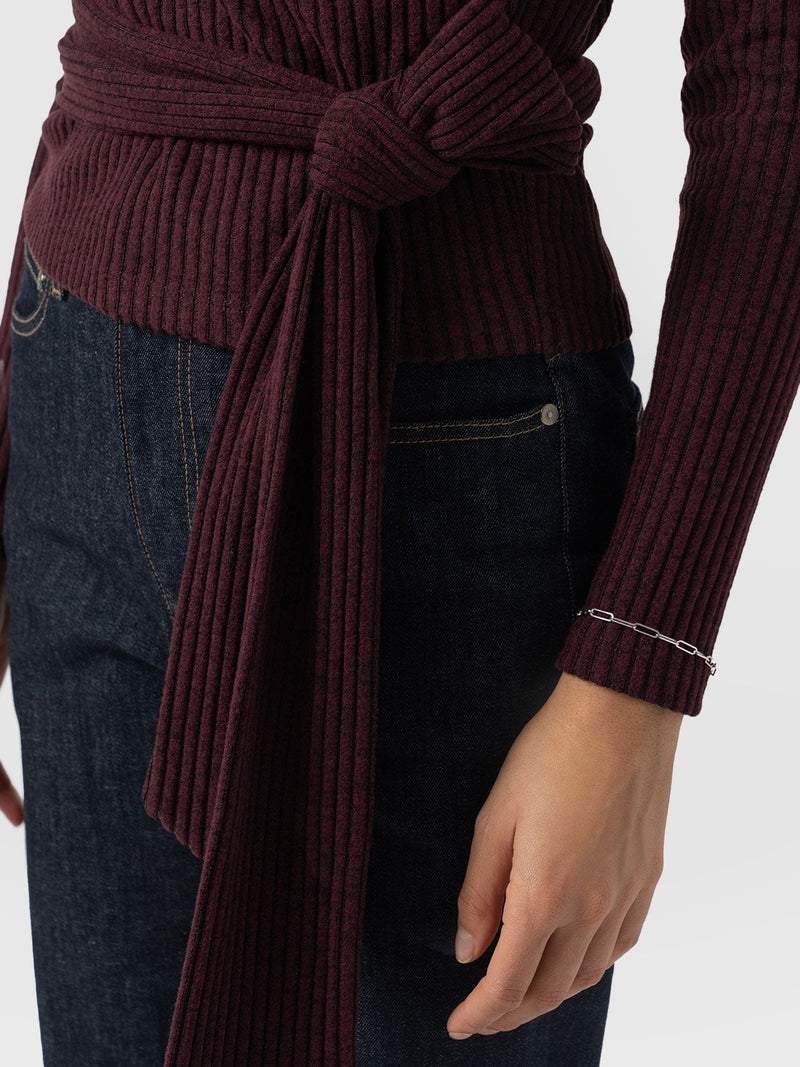 Victory Rib Top Burgundy - Women's Tops | Saint + Sofia® US