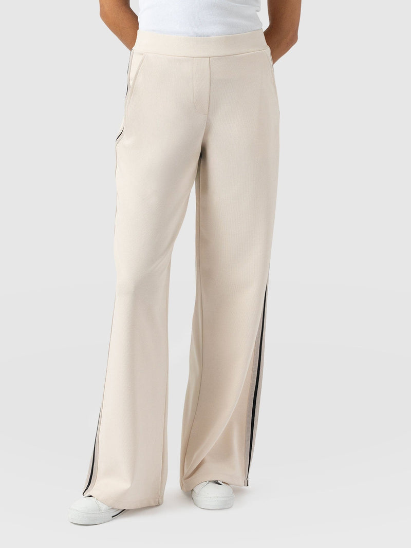 Victory Straight Leg Pant - Cream - Black Stripe - Women's Pants | Saint + Sofia® USA