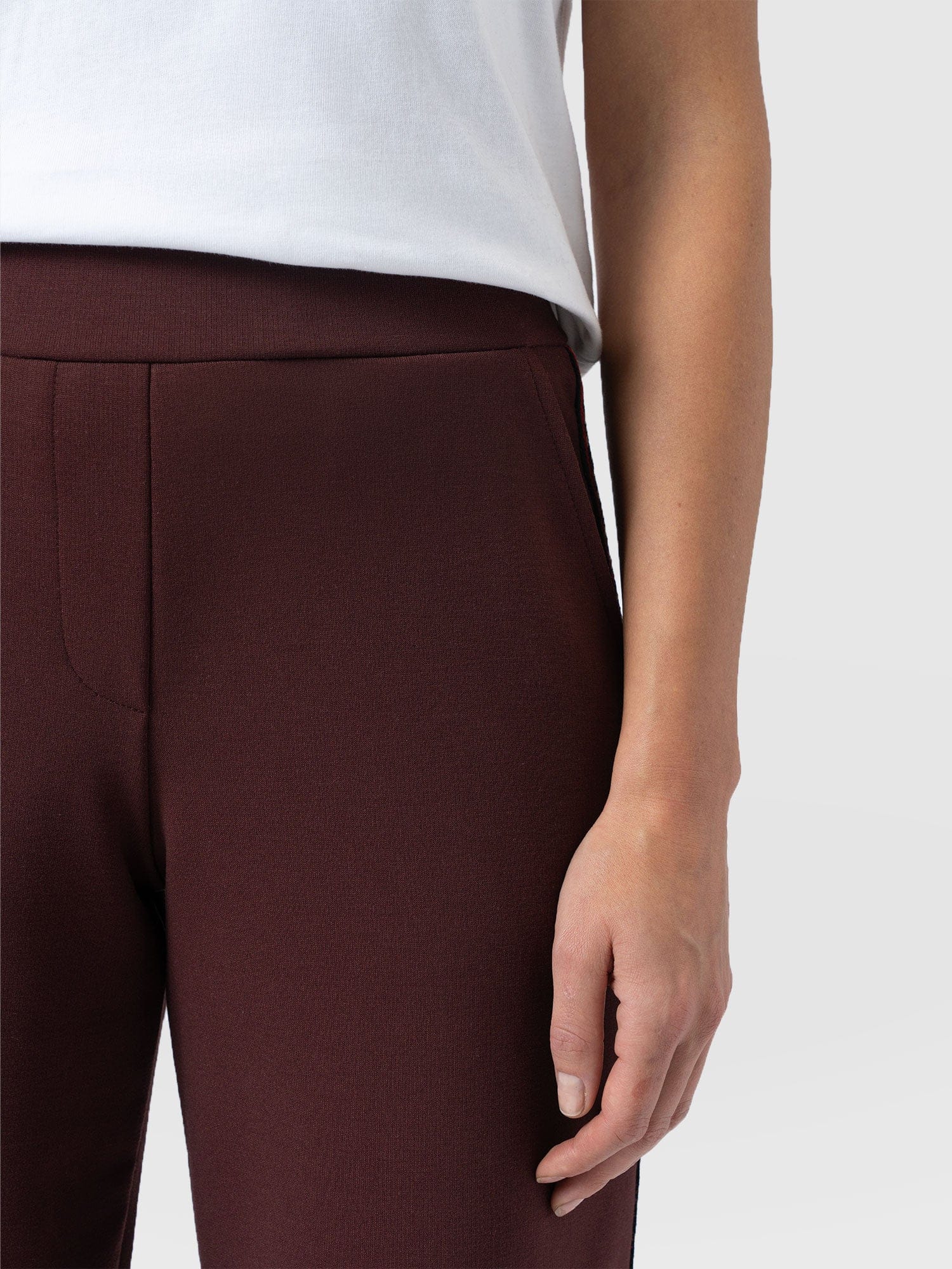 Victory Straight Leg Pant - Maroon - Leopard - Women's Pants | Saint + Sofia® USA