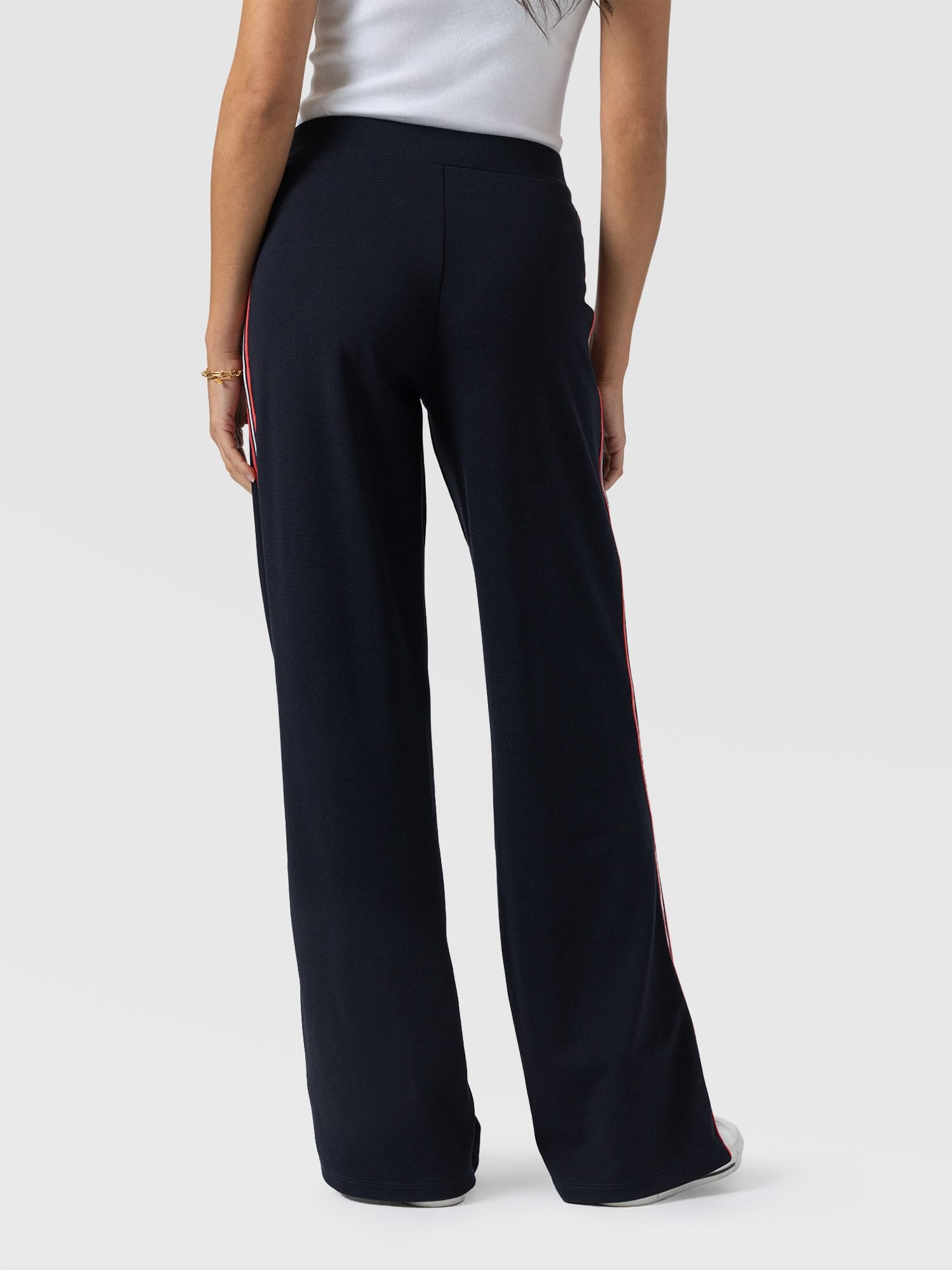 Victory Straight Leg Pant Navy/Red Stripe - Women's Trousers | Saint + Sofia® USA