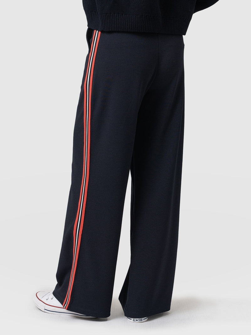 Victory Straight Leg Pant Navy/Red Stripe - Women's Trousers | Saint + Sofia® USA