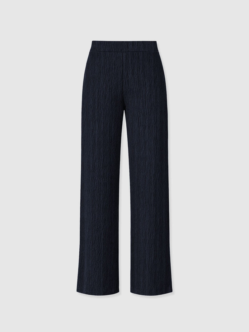 Victory Straight Leg Pant - Navy Textured - Women's Pants | Saint + Sofia® USA