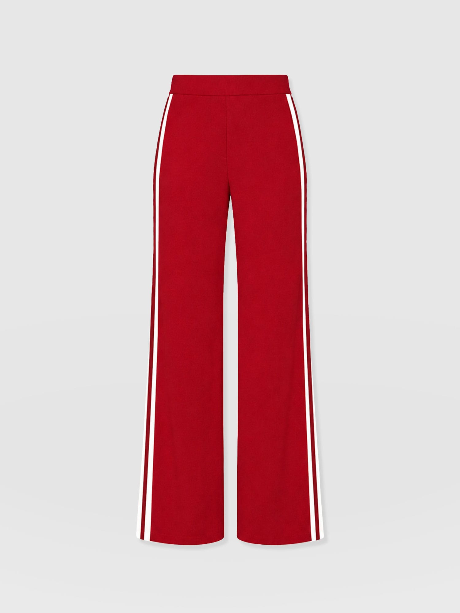 Victory Straight Leg Pant - Red - Brown Stripe - Women's Pants | Saint and Sofia® USA