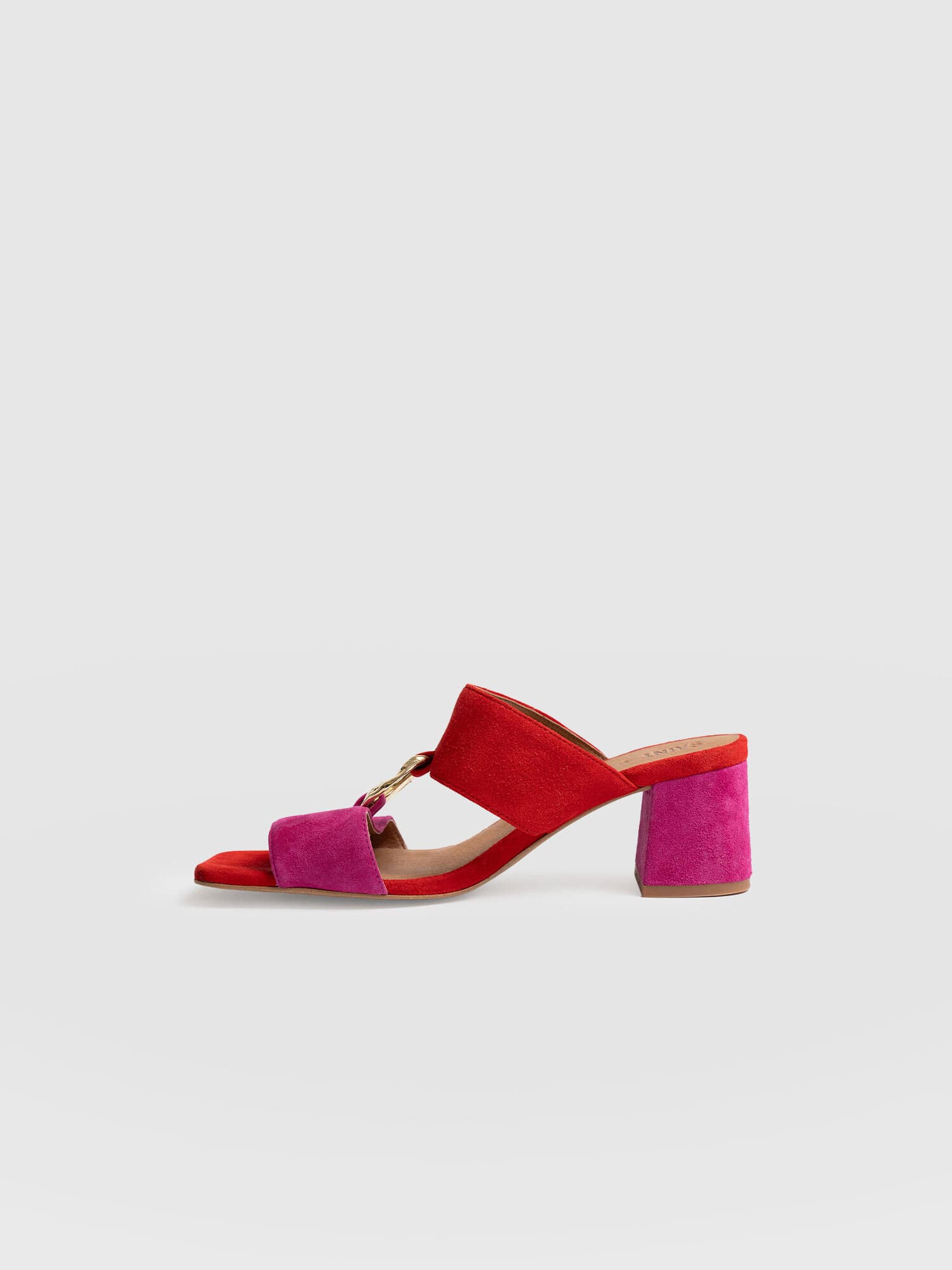 Vivienne Heeled Mules - Pink/Red - Women's Shoes | Saint + Sofia® USA