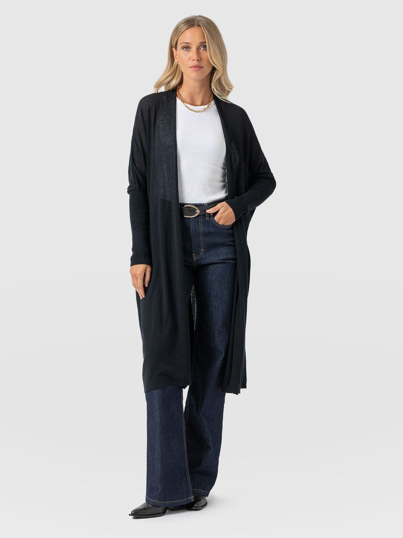 Waterfall Cardigan - Black - Women's Cardigans | Saint + Sofia® USA