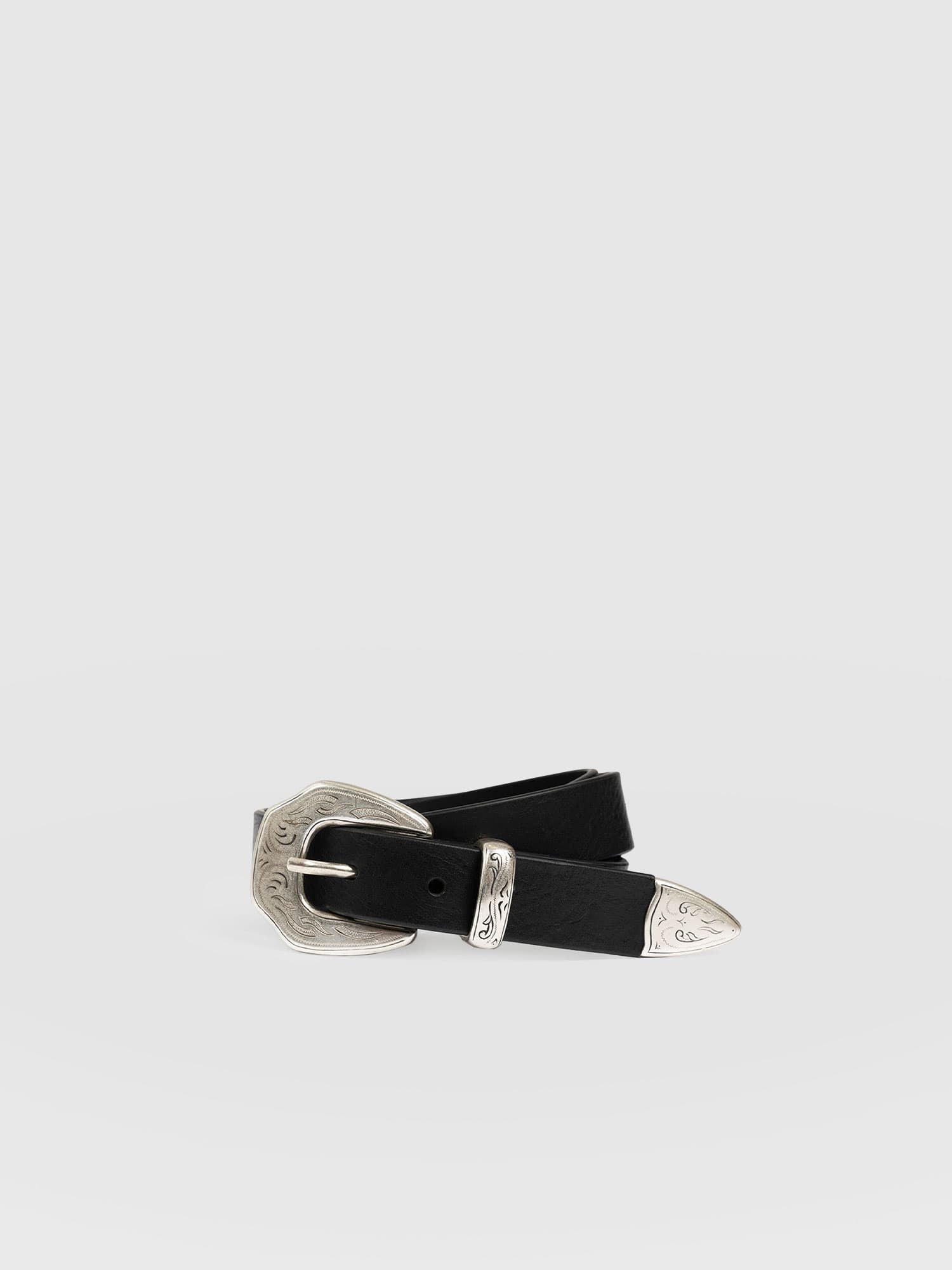 Western Belt Black - Leather Belts | Saint + Sofia® US