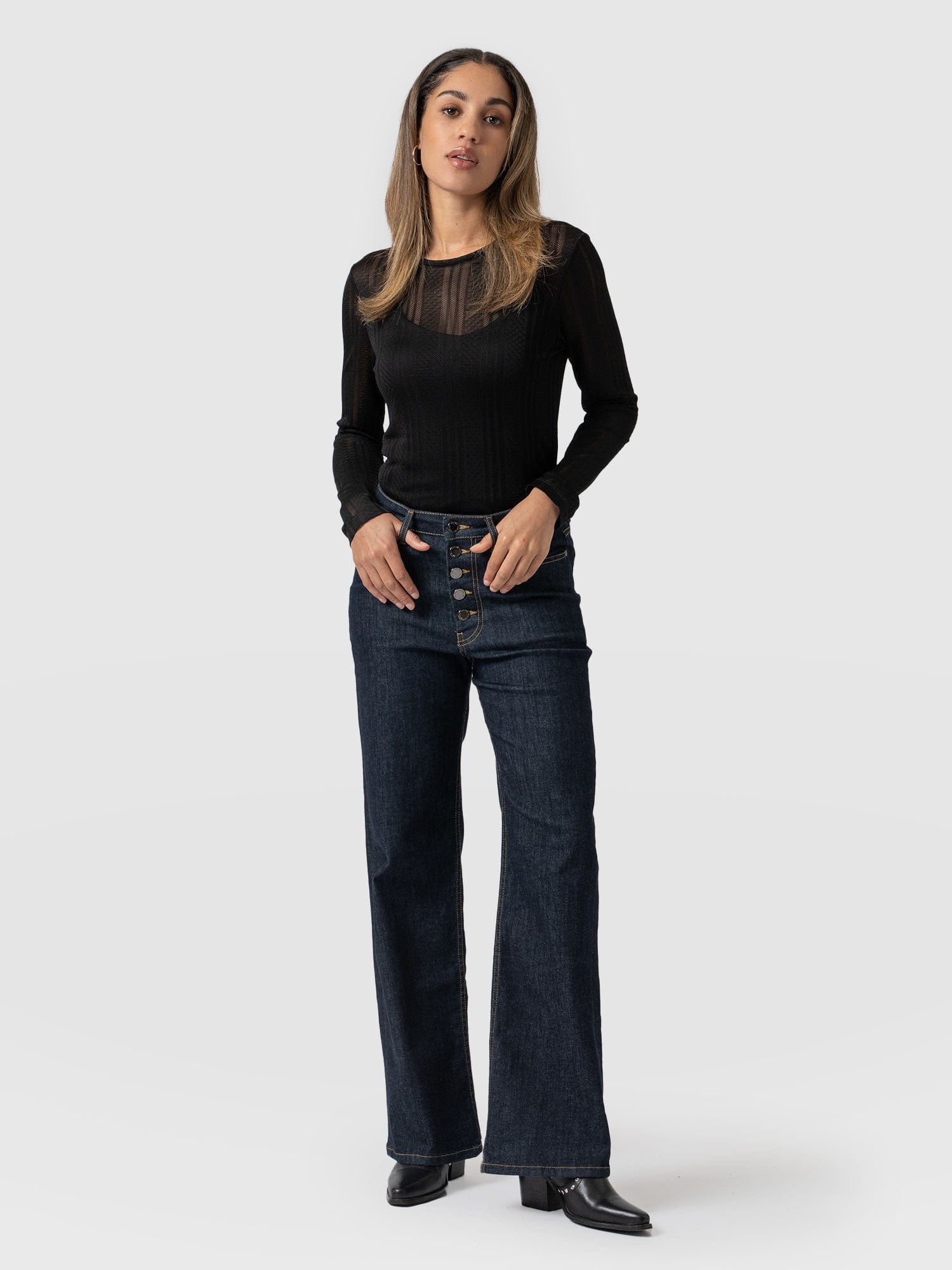 Wide leg 2025 button fly jeans